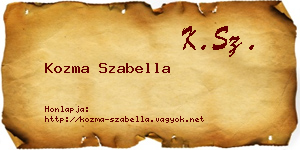 Kozma Szabella névjegykártya