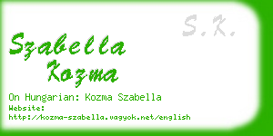 szabella kozma business card